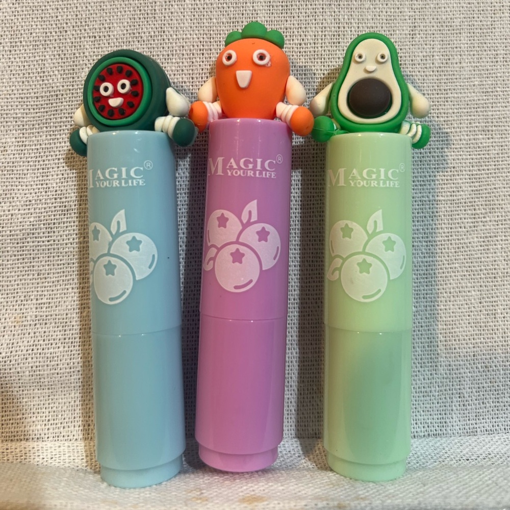 Kids Toy Stamp Set - Blue, Purple, Green